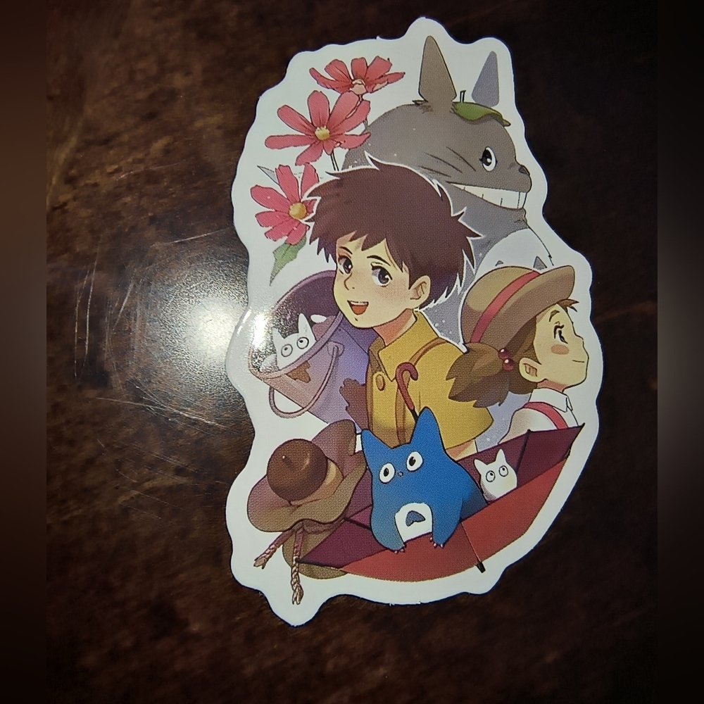 Studio Ghibli-Inspired Totoro Sticker - Colorful Character Art